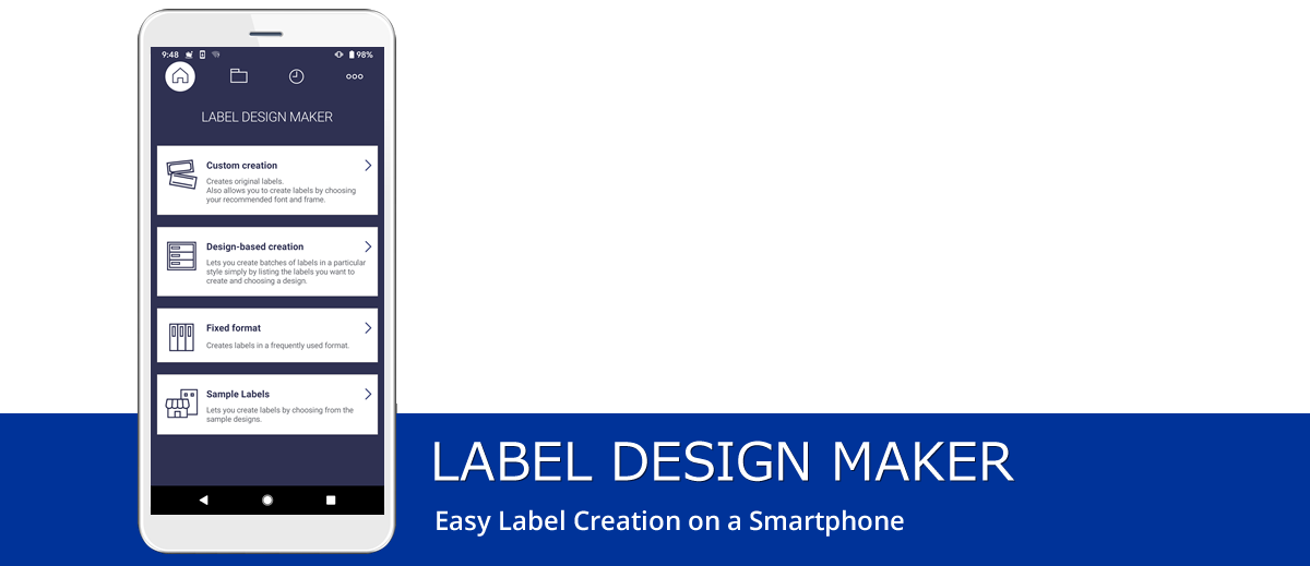 LABEL DESIGN MAKER Easy Label Creation on a Smartphone